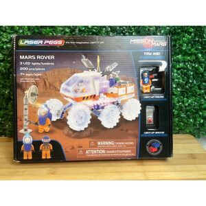NIB Laser Pegs Mars Rover Light Up LED Building Kit 18002 Mission To Mars Lego